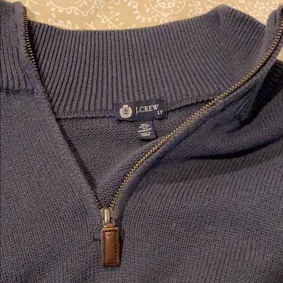 J. Crew Gray Cashmere Blend Quarterzip - Size LT - Picture 2 of 2